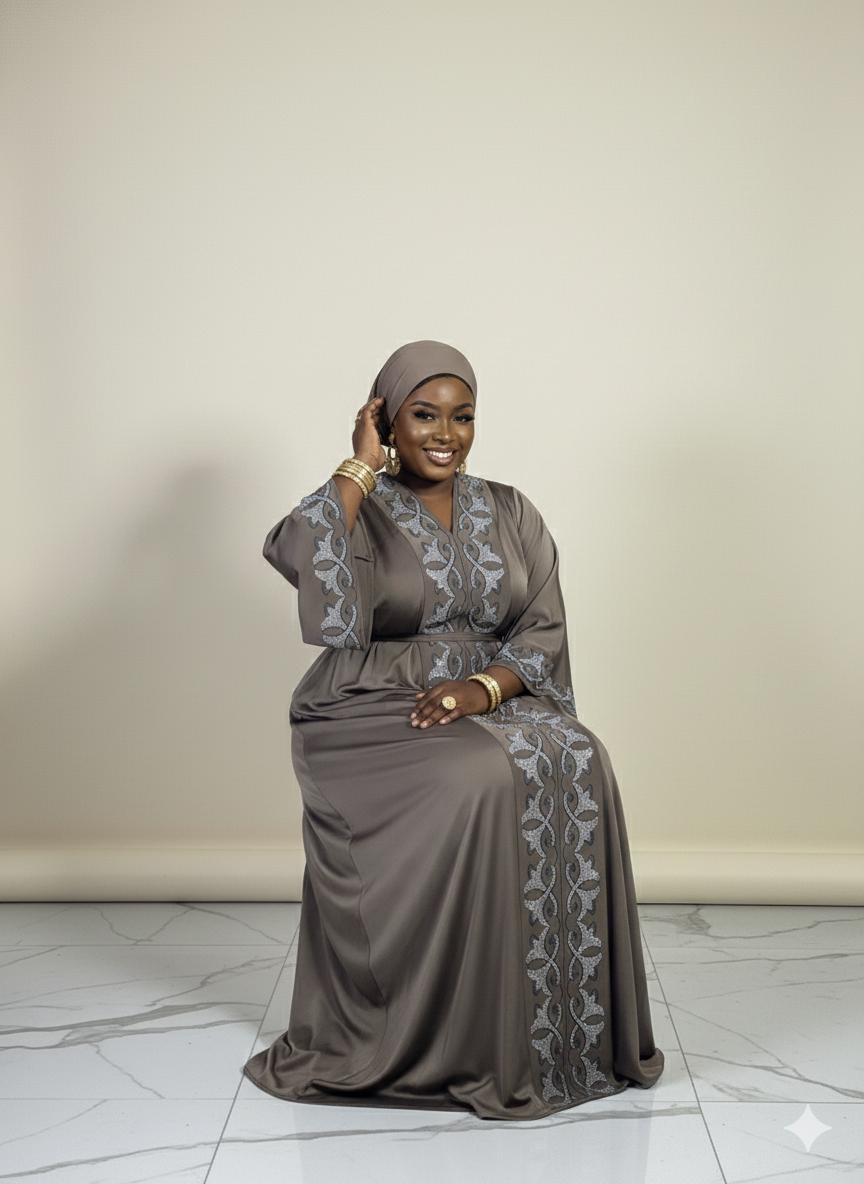 Abaya perlée