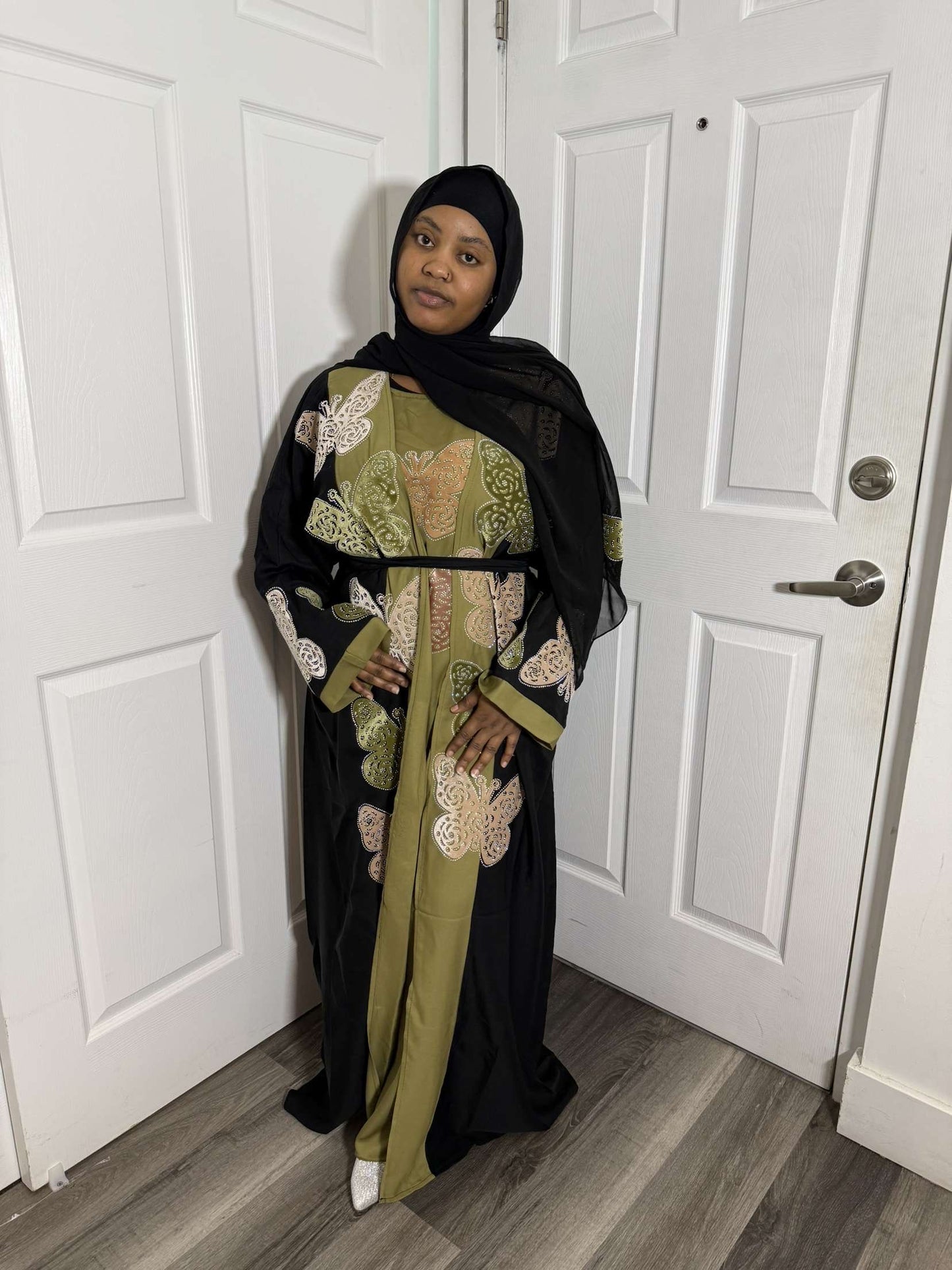 Abaya brodé deux pièces