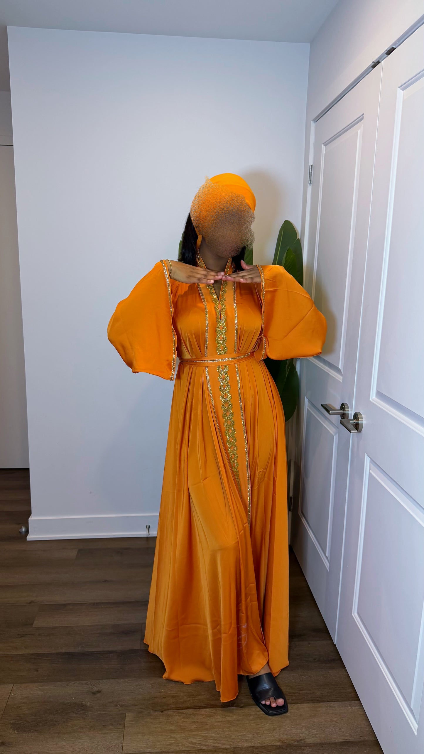 Orange abaya