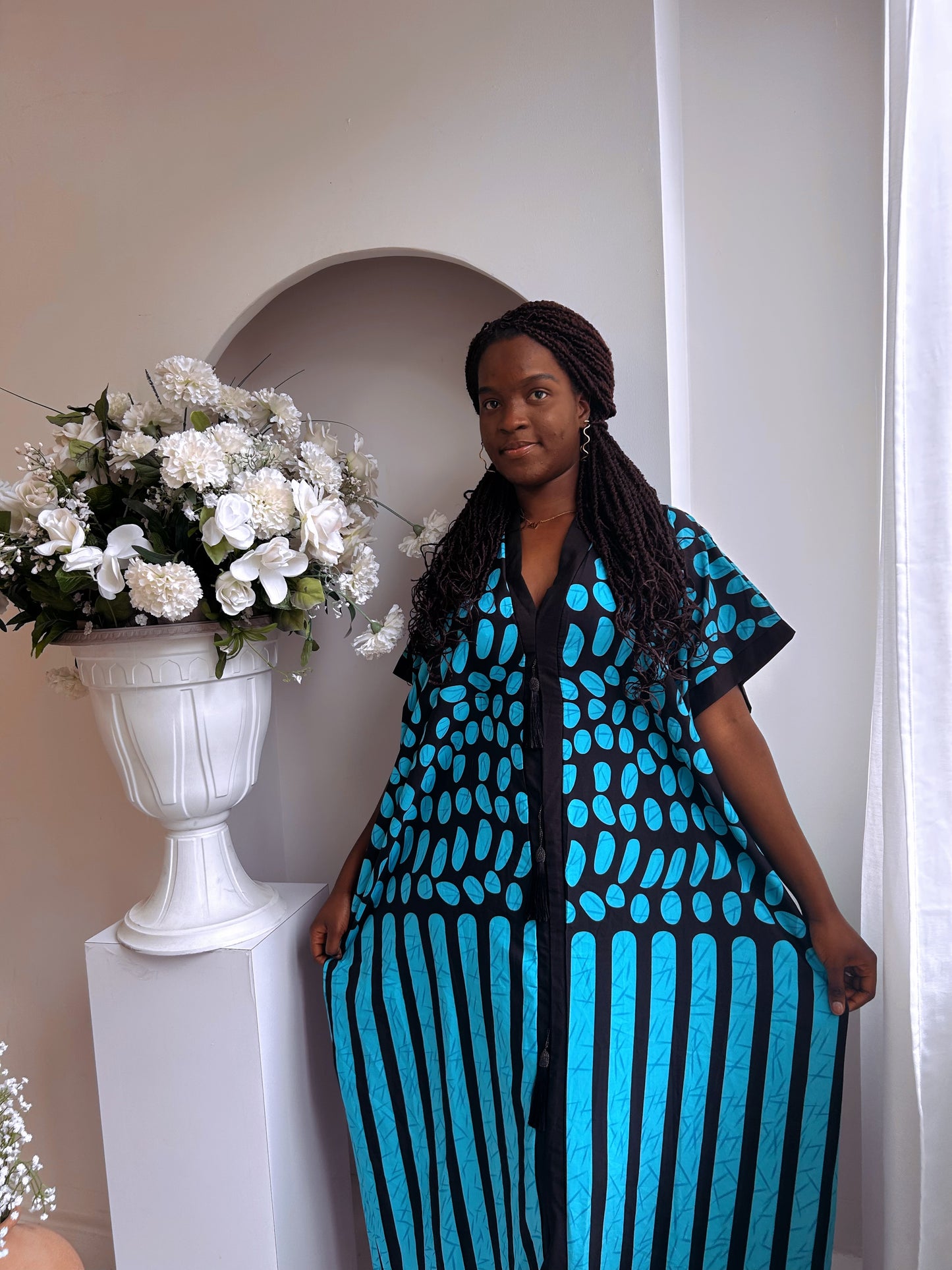 Robe avec fente simple